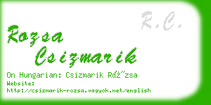 rozsa csizmarik business card